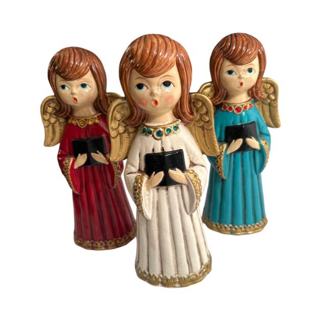 Vintage Ardco Heavenly Choir Angel Trio Figures (Set of 3) | Retro