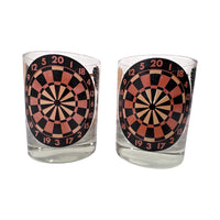Load image into Gallery viewer, Georges Briard Signed Mid-Century Darts Double Old Fashion Glasses (Set of 2)
