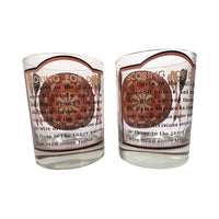 Load image into Gallery viewer, Georges Briard Signed Mid-Century Darts Double Old Fashion Glasses (Set of 2)
