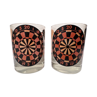 Load image into Gallery viewer, Georges Briard Signed Mid-Century Darts Double Old Fashion Glasses (Set of 2)
