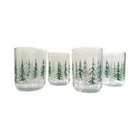 Load image into Gallery viewer, Libbey Vintage Frosted Trees Double Old Fashion Glasses (Set of 4)
