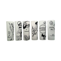 Load image into Gallery viewer, Vintage Pin Up Girl Tall Collings Glasses (Set of 6)
