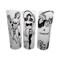 Load image into Gallery viewer, Vintage Pin Up Girl Tall Collings Glasses (Set of 6)
