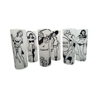 Load image into Gallery viewer, Vintage Pin Up Girl Tall Collings Glasses (Set of 6)
