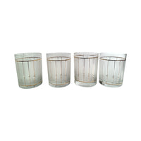 Load image into Gallery viewer, Culver Signed Mid-Century Satin and Gold Double Old Fashion Glasses (Set of 4)
