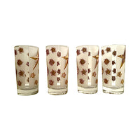 Load image into Gallery viewer, William A Meier White and Gold Retro Christmas Glasses (Set of 4)
