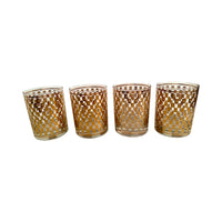 Load image into Gallery viewer, Culver Mid-Century Golden Square Double Old Fashion Glasses (Set of 4)
