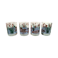 Load image into Gallery viewer, Georges Briard Signed Mid-Century Marsh Ducks Double Old Fashion Glasses (Set of 4)
