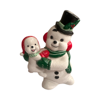 Load image into Gallery viewer, Ceramic Papa Snowman with Baby Figure
