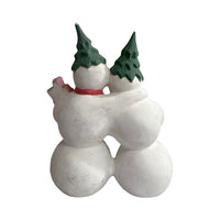 Load image into Gallery viewer, Ceramic Mr. and Mrs. Snowman Figure
