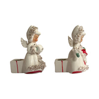 Load image into Gallery viewer, Holt Howard 1958 Spaghetti Trimmed Angel Candle Holders (Set of 2)
