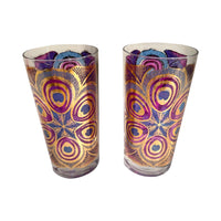 Load image into Gallery viewer, Georges Briard Signed Mid-Century Peacock Glasses (Set of 2)
