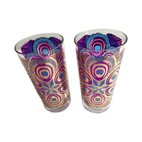 Load image into Gallery viewer, Georges Briard Signed Mid-Century Peacock Glasses (Set of 2)
