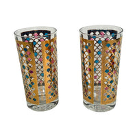 Load image into Gallery viewer, Georges Briard Signed Mid-Century Mosaic Highball Glasses (Set of 2)
