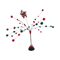 Load image into Gallery viewer, MCM Flocked Bouncing Santa Table Mobile
