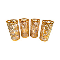 Load image into Gallery viewer, Imperial Glass Shoji 22-Karat Gold Mid-Century Highball Glasses (Set of 4)

