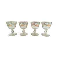 Load image into Gallery viewer, Libbey Mid-Century Atomic Fish Sherbet and Cordial Glasses (Set of 4)
