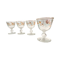 Load image into Gallery viewer, Libbey Mid-Century Atomic Fish Sherbet and Cordial Glasses (Set of 4)
