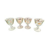 Load image into Gallery viewer, Libbey Mid-Century Atomic Fish Sherbet and Cordial Glasses (Set of 4)
