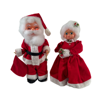 Load image into Gallery viewer, Vintage Homemade Mr and Mrs Santa Claus
