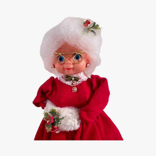 Vintage Homemade Mr and Mrs Santa Claus