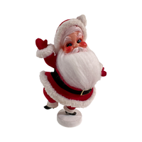 Load image into Gallery viewer, Vintage Flocked Dancing Santa
