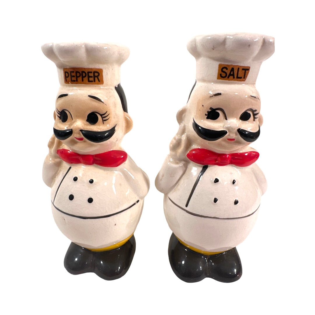 Vintage Chef Salt and Pepper Shakers