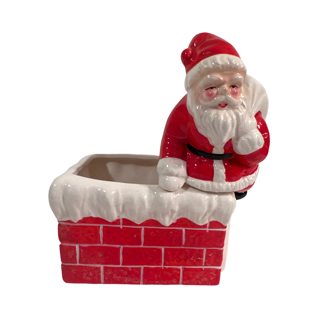 Napco Santa in Chimney Planter