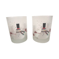 Load image into Gallery viewer, Culver Signed Mid-Century Melting Frosty The Snowman Double Old Fashion Glasses (Set of 2)
