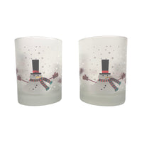Load image into Gallery viewer, Culver Signed Mid-Century Melting Frosty The Snowman Double Old Fashion Glasses (Set of 2)
