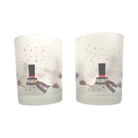 Load image into Gallery viewer, Culver Signed Mid-Century Melting Frosty The Snowman Double Old Fashion Glasses (Set of 2)
