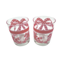Load image into Gallery viewer, Tastesetter Signed Mid-Century Candy Cane Double Old Fashion Glasses (Set of 2)
