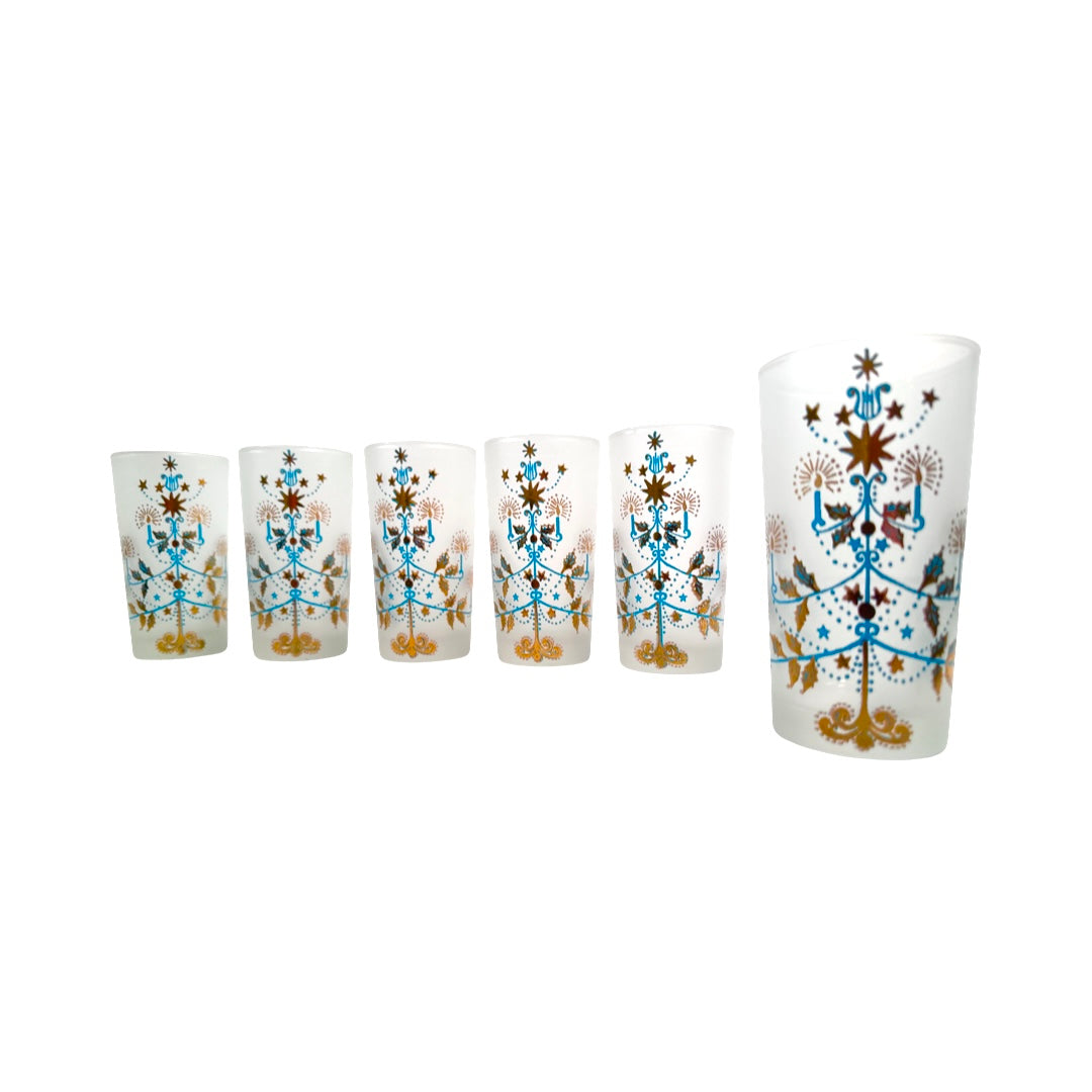 Maida Armour Mid-Century Christmas Glasses (Set of 6)