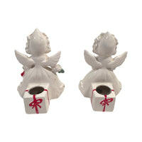 Load image into Gallery viewer, Holt Howard 1960 Gold Trimmed Angel Candle Holders (Set of 2)
