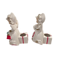 Load image into Gallery viewer, Holt Howard 1960 Gold Trimmed Angel Candle Holders (Set of 2)
