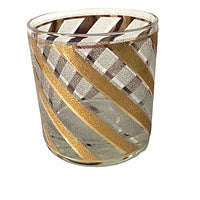 Load image into Gallery viewer, Culver Mid-Century Gold and Frosted Swirl Glasses (Set of 4)
