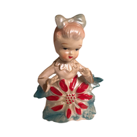 Load image into Gallery viewer, Vintage Napco Poinsettia Angel Figure
