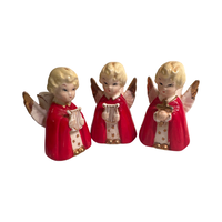 Load image into Gallery viewer, Vintage Trio of Angels Candle Holders (Set of 3)
