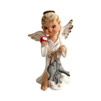 Load image into Gallery viewer, Vintage Napcoware Fishing Angel Figure
