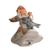 Load image into Gallery viewer, Vintage Napcoware Fishing Angel Figure
