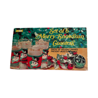 Load image into Gallery viewer, Vintage 1969 Dan Dee Merry Snowman Coasters (Set of 6)

