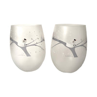 Load image into Gallery viewer, Culver Signed Cardinal and Bird Roly Poly Glasses (Set of 2)
