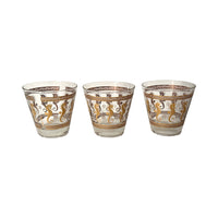 Load image into Gallery viewer, Fred Press Signed Mid-Century 22-Karat Gold Seahorse Old Fashion Glasses (Set of 3)
