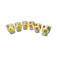 Load image into Gallery viewer, Libbey Mid-Century Retro Flower Power Pedestal Glasses (Set of 6)
