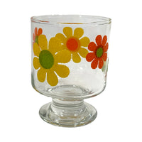 Load image into Gallery viewer, Libbey Mid-Century Retro Flower Power Pedestal Glasses (Set of 6)
