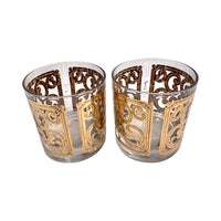 Load image into Gallery viewer, Georges Briard Signed 22-Karat Gold Spanish Scroll Glasses (Set of 2)
