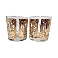 Load image into Gallery viewer, Georges Briard Signed 22-Karat Gold Spanish Scroll Glasses (Set of 2)
