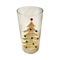 Load image into Gallery viewer, Culver Signed Mid-Century Jeweled Christmas Tree Highball Glasses (Set of 2)
