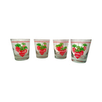 Load image into Gallery viewer, Vintage Red and Green Holiday Ornament Double Old Fashion Glasses (Set of 4)

