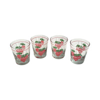 Load image into Gallery viewer, Vintage Red and Green Holiday Ornament Double Old Fashion Glasses (Set of 4)
